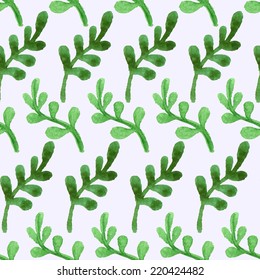 Beautiful Old Fashioned Hand Drawn Watercolor Floral Seamless Pattern