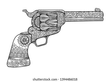 Beautiful old gun in the patterns