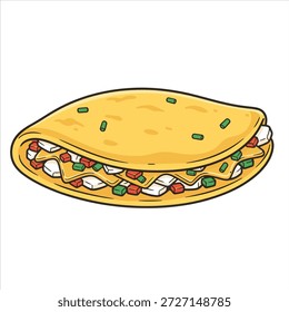 Um belo design vetorial de ilustração omeletes
