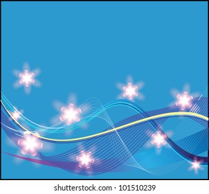 Beautiful on a blue background with patches of light
