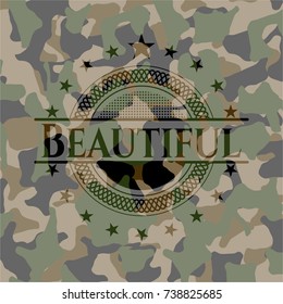Beautiful on camouflaged pattern
