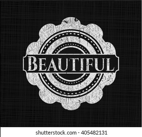 Beautiful on chalkboard