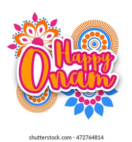 Beautiful Onam Festival abstract floral designs