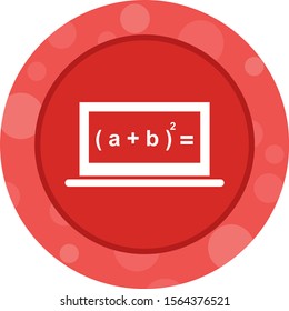 Beautiful Online Formula Glyph Vector Icon