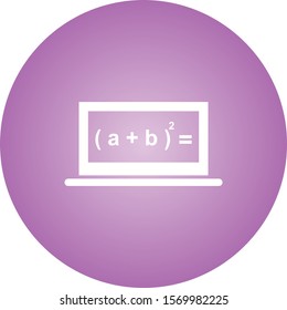 Beautiful Online Formula Glyph Vector Icon