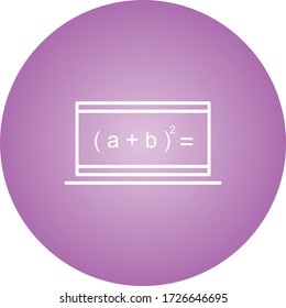 Beautiful Online Formula Line Vector Icon
