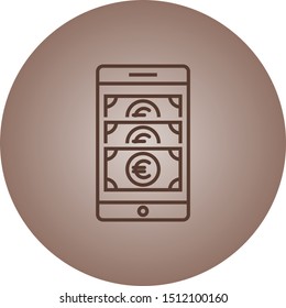 Beautiful Online transaction vector line icon