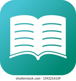 Beautiful Open Book Glyph Vector Icon