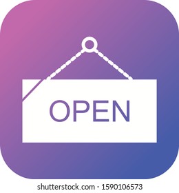 Beautiful Open Glyph Vector Icon