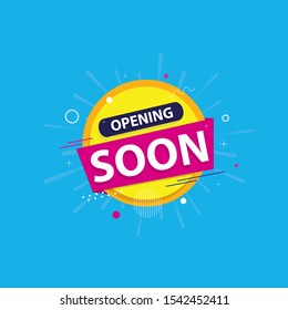 Beautiful opening soon banner. Vector Illustration