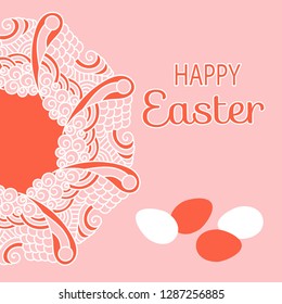 Beautiful openwork mandala. Happy Easter