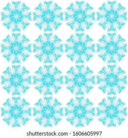 Beautiful openwork pattern in blue on a white background