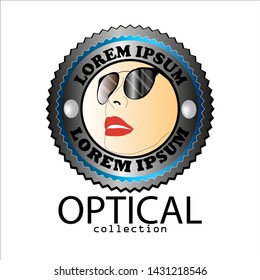 Beautiful optical design vector template. Colorful glasses of the Creative Logotype logo and logo concept are easy to edit and change color