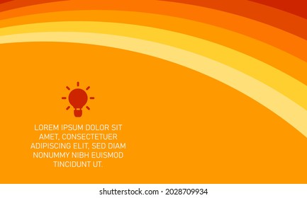 Beautiful Orange Background With Curved Lines