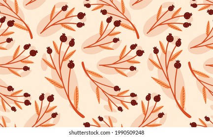 Beautiful Orange Floral Pattern Vector