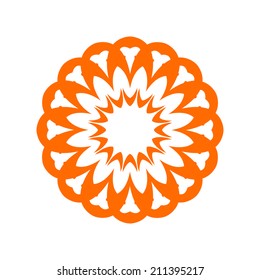 beautiful orange flower vector unusual