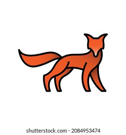 BEAUTIFUL ORANGE FOX LOGO VECTOR