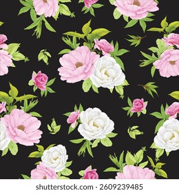beautiful orange fruit seamless pattern