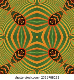 Beautiful orange green color seamless textured abstract background