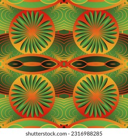 Beautiful orange green color seamless textured abstract background