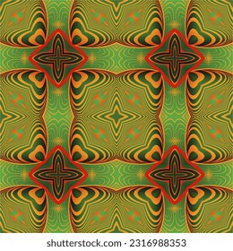 Beautiful orange green color seamless textured abstract background