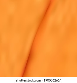 Beautiful orange Silk. Drapery Textile Background, Vector Illustration