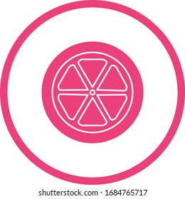 Beautiful Orange Slice Glyph Vector Icon