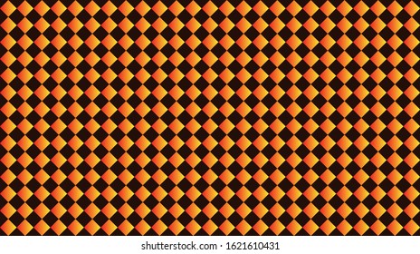 Beautiful orange square shape Placed on a modern, dark floor. For the background. Vector