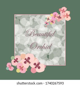 El hermoso vector orquídeo puede ser utilizado en etiquetas, etiquetas, tarjetas de invitación, carteles o cualquier cosa que desee.