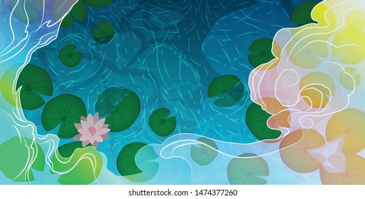 Beautiful oriental background vector art