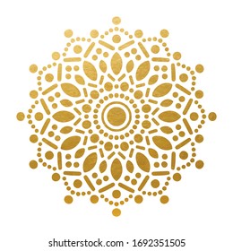 Beautiful Oriental Mandala - Golden Decoration Ornament - Vector