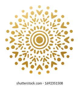 Beautiful Oriental Mandala - Golden Decoration Ornament - Vector