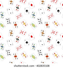 beautiful and original illustration - background - with designer playing cards.