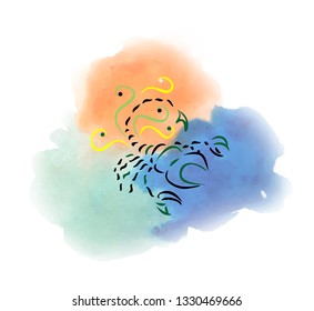 beautiful and original image of the zodiac sign.