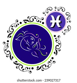 beautiful and original image of the zodiac sign.