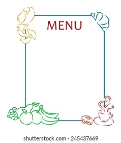 Beautiful and original menu in retro style.