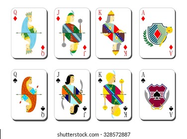 beautiful and original set of designer playing cards.