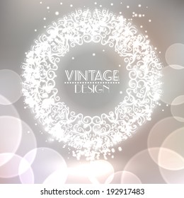 Beautiful ornament border with sparkles