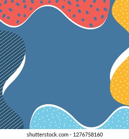 beautiful ornament decoration design with blue color background