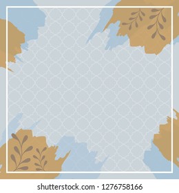 beautiful ornament decoration design with blue color background