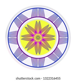 Beautiful Ornament. Floral Mandala Pattern. Vector Illustration. Isolated. Tribal Ethnic Ornament With Mandala. Home Decor Vector Illustration.