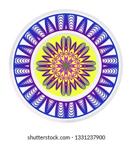 Beautiful Ornament. Floral Mandala Pattern. Vector Illustration. Isolated. Tribal Ethnic Ornament With Mandala. Home Decor Vector Illustration.