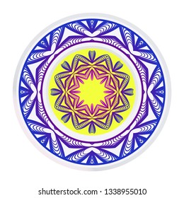 Beautiful Ornament. Floral Mandala Pattern. Vector Illustration. Isolated. Tribal Ethnic Ornament With Mandala. Home Decor Vector Illustration.
