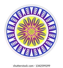 Beautiful Ornament. Floral Mandala Pattern. Vector Illustration. Isolated. Tribal Ethnic Ornament With Mandala. Home Decor Vector Illustration.