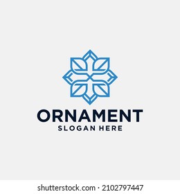 Beautiful ornament flower vector simple and elegant ornament logo for beauty logo