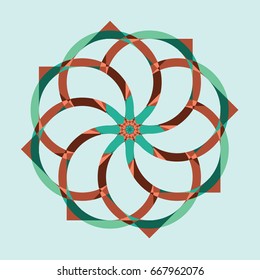 Beautiful ornament in the form of a mosaic