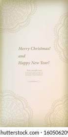 Beautiful ornament for merry Christmas card vector eps 10
