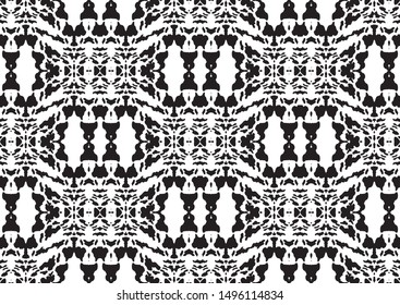 Beautiful ornament seamless pattern design. Monochrome background. Vector illustration