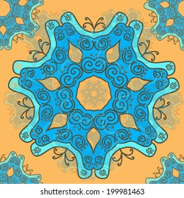 beautiful ornament vector background for textile design. Beautiful Indian floral ornament for fabric and pillow design.