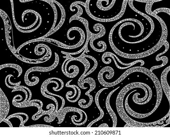 Beautiful ornamental abstract vector seamless pattern